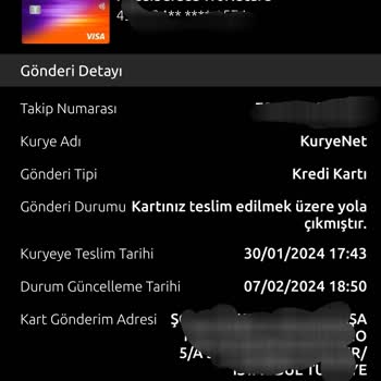 Kuryenet Kart Teslim Etmeme Sorumsuzluğu
