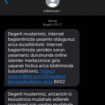 Millenicom Vermediği Hizmetin Ücretini Talep Ediyor!
