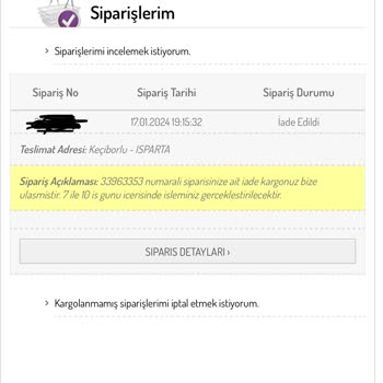 Sefamerve İade Ücreti Yatmadı