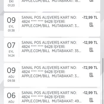 Apple.com/bill Hesabımdan Bilgim Ve Rızam Dışında Para Çekiyor