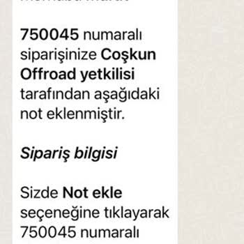 Offroad.ist Offroad İstanbul Gönderilmeyen Sipariş Ve Cevapsız Kalan Taleplerim