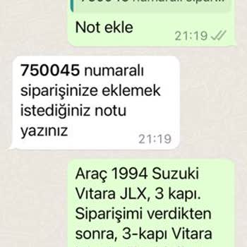 Offroad.ist Offroad İstanbul Gönderilmeyen Sipariş Ve Cevapsız Kalan Taleplerim
