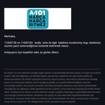 A101 Tarihi Geçmiş Ürün