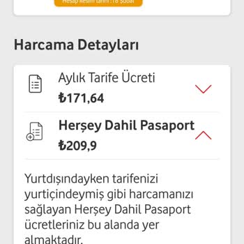 Vodafone Yurt Dışı Kullanım Ücreti