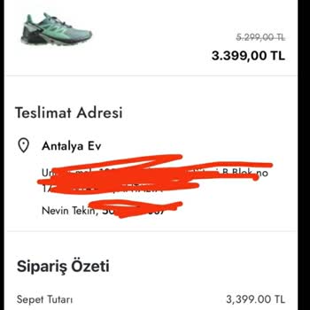 Boyner İnternetten Satın Alınan Ayakkabının İptal Edilmesi Ve Gönderilmemesi