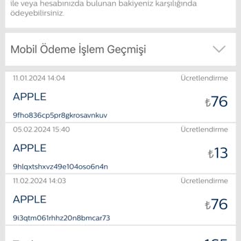 Apple Mobil Ödeme İadesi İstiyorum