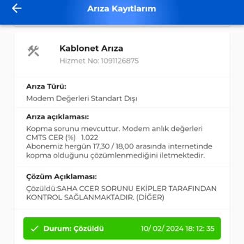Kablo Net Her Gün Aynı Saatte Kopma Sorunu