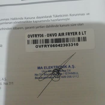 Onvo Airfryer'da Boya Kabarması: Kullanım Hayal Kırıklığı
