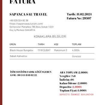 Sau Turizm Seyahat Acentası Tatil Rezervasyonunda Yaşanan Mağduriyet