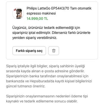 Hepsiburada Sipariş İptali Mağduriyetim