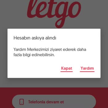 Letgo Hesabım Askıya Alındı!