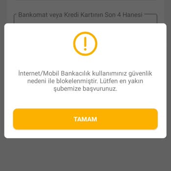 VakıfBank Mobil Bankacılığa Güvenlik Nedeniyle Giriş Yapılamaması