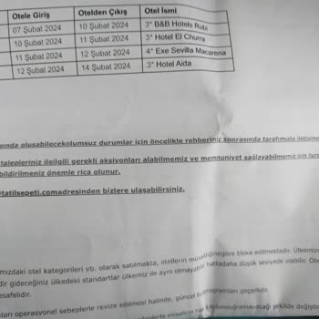 Tatil Sepeti 7 Şubat Valencia Turundaki Sıkıntılar