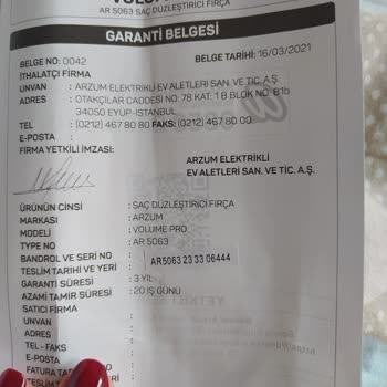 Arzum Deforme Ürün Yolladılar