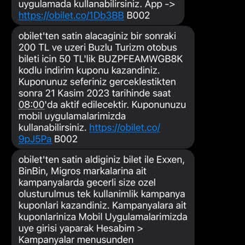 Obilet.com Başkası Benim Telefon Numaramı Kullanarak Bilet Alıyor