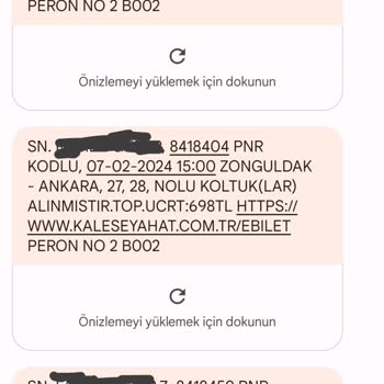 Kale Seyahat Bilet İptali İstiyorum