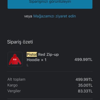 Pistol Kisses Alişveriş Yaptım Kargoya Verilmiyor