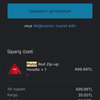 Pistol Kisses Alişveriş Yaptım Kargoya Verilmiyor