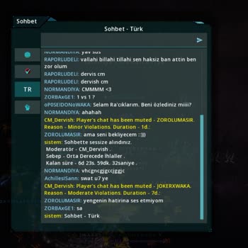 WarUniverse Oyun İçi Sohbet Yasağına İtiraz