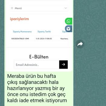 Yalancı Sayfa Huriş Butik İade İstedim Cevap Vermiyorlar