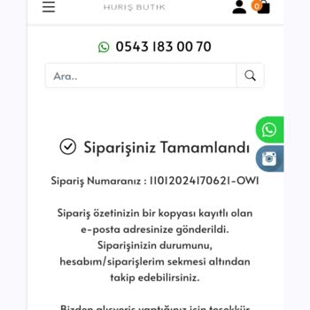 Yalancı Sayfa Huriş Butik İade İstedim Cevap Vermiyorlar