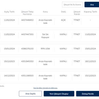 Türk Telekom Arızayı Çözmeden Arıza Kaydını Kapatıyor.