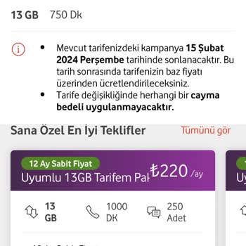 Vodafone Tarife Saçmalıkları Ve Pişmanlıkları