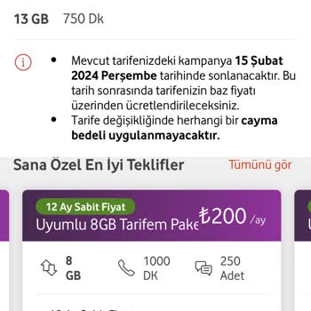 Vodafone Tarife Saçmalıkları Ve Pişmanlıkları