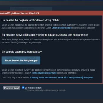 Steam Destek Yardımcı Olamıyor Destek Sistemi Çok Yavaş İşliyor.