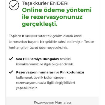 Otelz.com Şikayeti Sea Hill Faralya Bungalov Rezervasyonu İptali