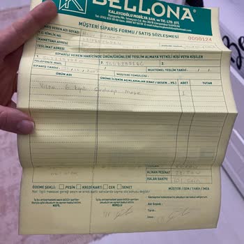 Çarşamba Bellona Teşhir Ürünü Gönderdi Ürünün Yenisini İstiyorum