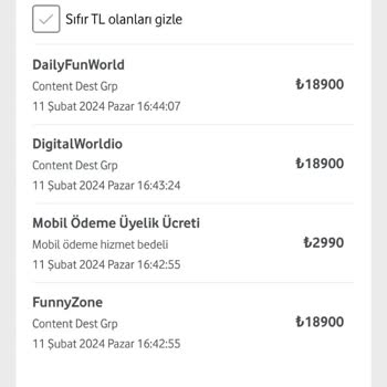 Vizyon Elektronik Para İstek Dışı Abonelik