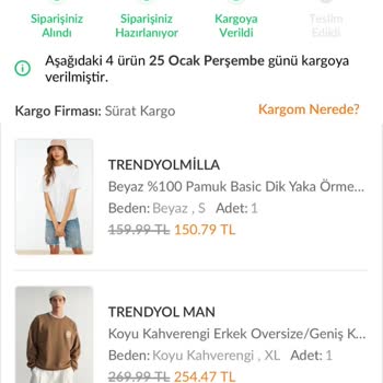 Trendyolmilla Ürün Teslimatı Yapılmaması, Müşteri Oyalaması Yapılıyor.