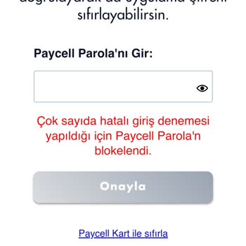 Paycell Şifre Yardım Talebi