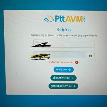 PttAVM Panele Giriş Yok