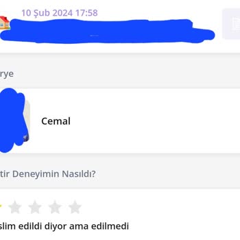 Getir Siparişimi Teslim Etmediği Gibi Para İadesi De Yapmıyor