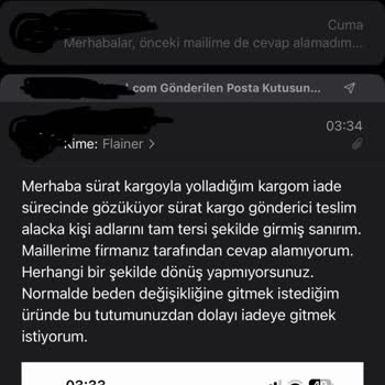 FLAINER Flainer.com Muhatap Yok İade Ödemesi Yok