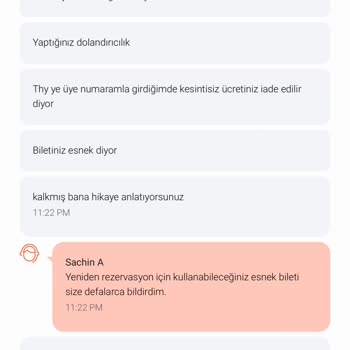 Mytrip-THY Esnek Bileti İptal Etmeme Problemi.