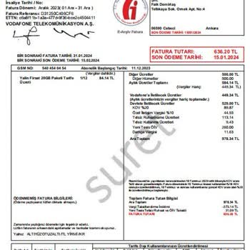 Vodafone Fatura Şoku: Beklenmedik Ücretler!
