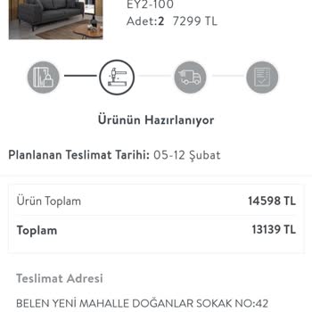 Vivense Teslimat Sorunu Gününde Teslim Edilmemesi