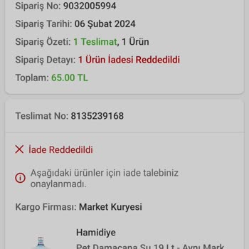 Trendyol Hızlı Market Paramı İade Etmiyor