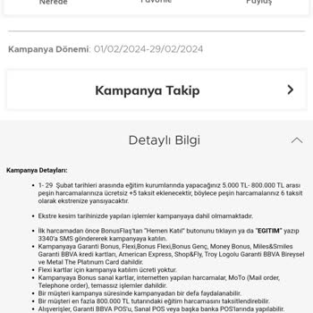 Garanti Bankası Egitim Kampanyası Mağduriyeti
