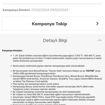 Garanti Bankası Egitim Kampanyası Mağduriyeti