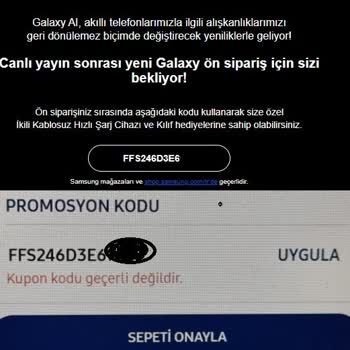 Samsung Telefon S24 Ultra Sipariş Problemi -Promosyon Ürünler