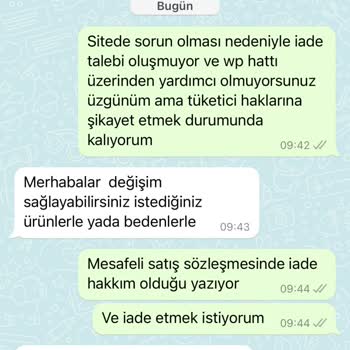 Nazliye Butik Satış Sözleşmesine Uymuyor İade Kabul Etmiyor