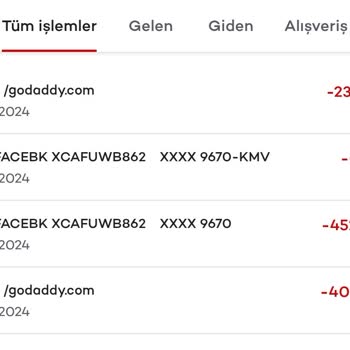 Godaddy İşlem İzinsizliği Ve Karttan Para Çekilmesi