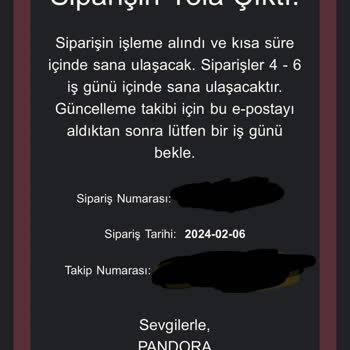 Pandoraturkeystore.com Siparişim Kargo Şirketine Teslim Edilmemiş