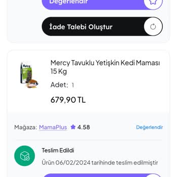 Mama Plus Hasarlı Kargo Paketi İçin Çözüm Üretilmiyor.