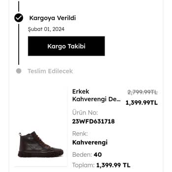 Derimod Sipariş İade Sorunu