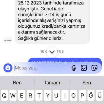 Cz London İade Üründe Ücret İadesi Yapmıyor